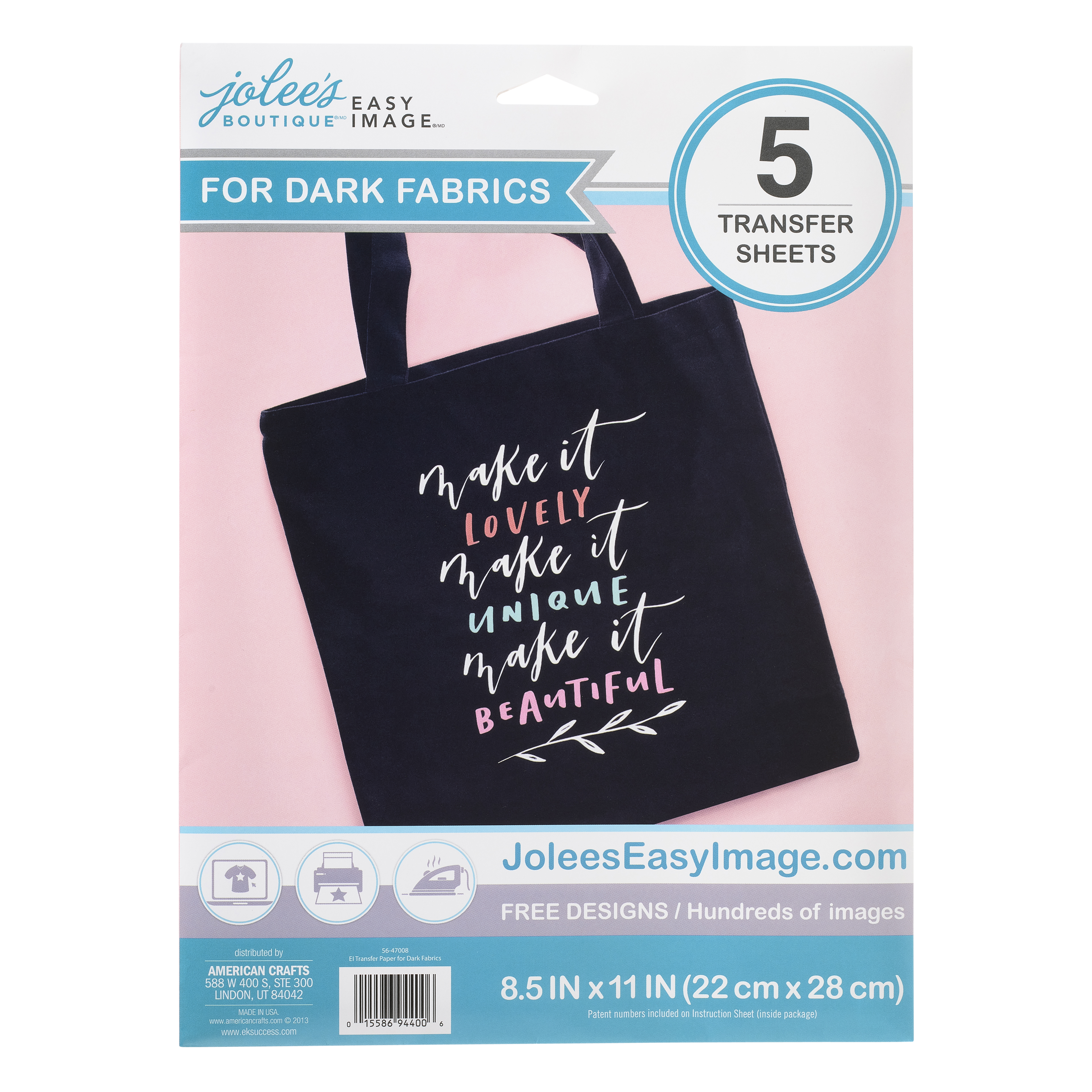 6 Packs 5 Ct Jolee s Boutique Iron on Transfer Paper For Dark Fabric  6 Packs 5 Ct Jolee s Boutique Iron on Transfer Paper For Dark Fabric